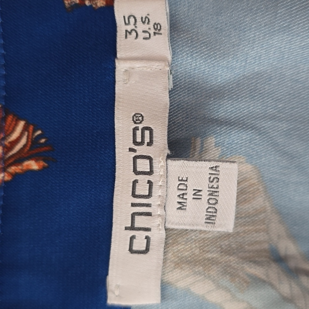 Chico's Multicolor Printed Button Down Blouse And… - image 3